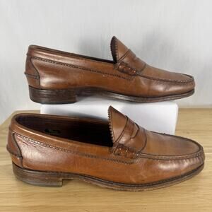 Allen Edmonds Brown Leather Penny Loafer 10.5 D, Classic, Old Money